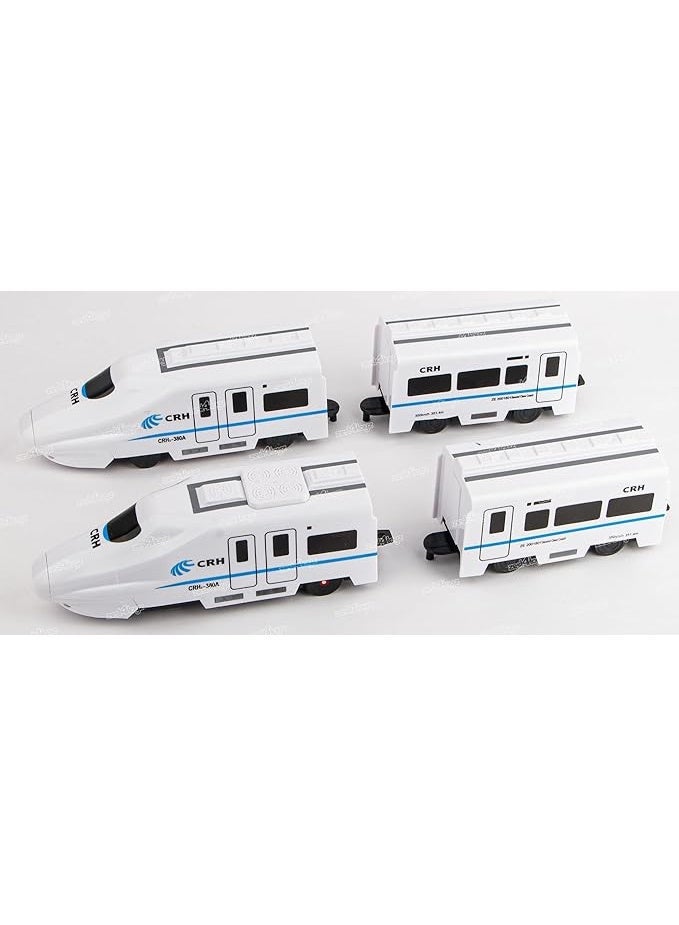 CRH high-speed remote-controlled train, electric train toy, white, with remote control and USB cable, for children - Image 5